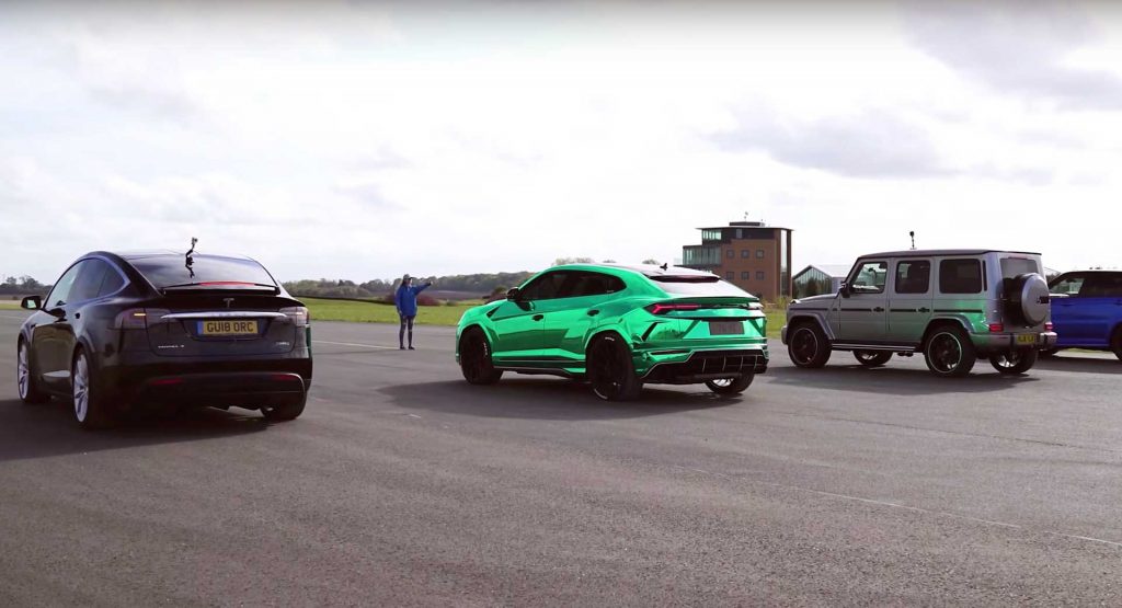  Tesla Takes On Urus, G63 & SVR In The SUV Drag Race Of The Century
