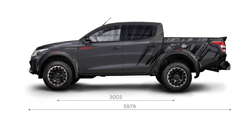 mitsubishi l200 lucky pickup design tuning 4 Mitsubishi L200 Lucky: All Work On The Outside, Plusher On The Inside