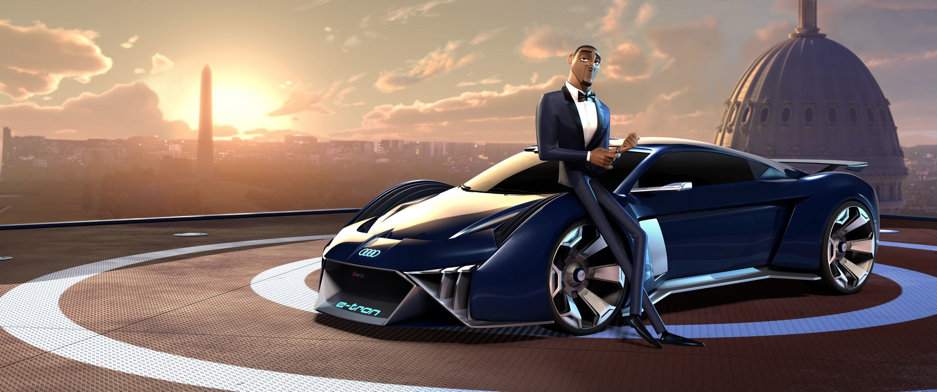 audi concept car animated film 1 Audi RSQ E-Tron Was Designed For Will Smith In Spies In Disguise