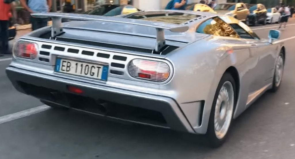  Cameras Firing Rapidly At Bugatti EB110 Driving In Monaco’s Streets