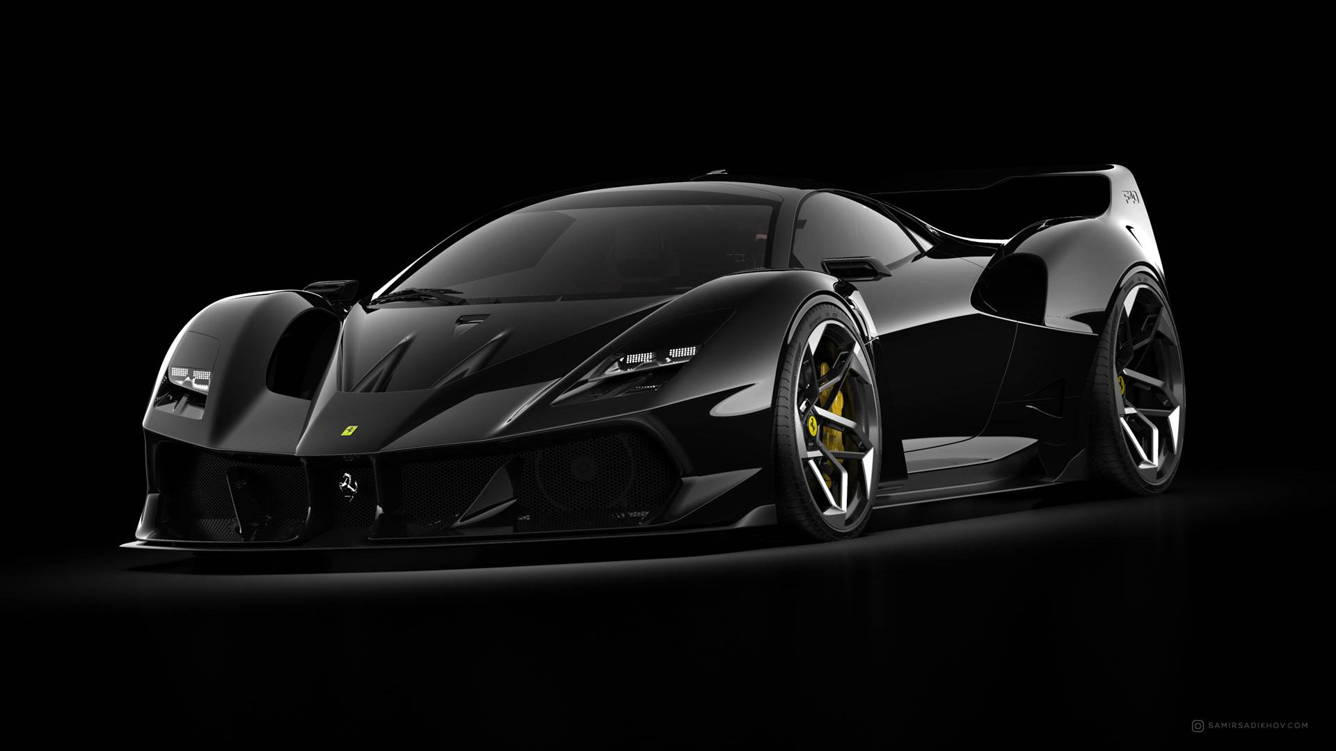 Ferrari F40 Tribute by Samir Sadikhov 13 Legendary Ferrari F40 Reimagined Using Brand’s Current Styling Cues