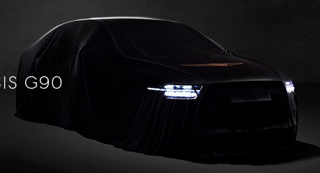 2020 Genesis G90 Facelift Teased With A New Front Fascia
