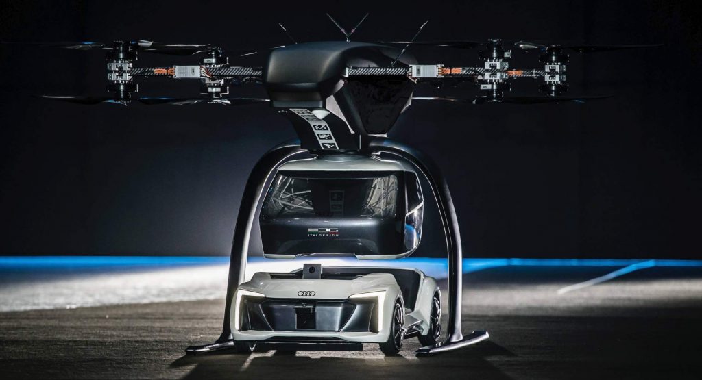 Audi, AirBus And Italdesign’s Pop.Up Flying Taxi Concept Takes Off For The First Time