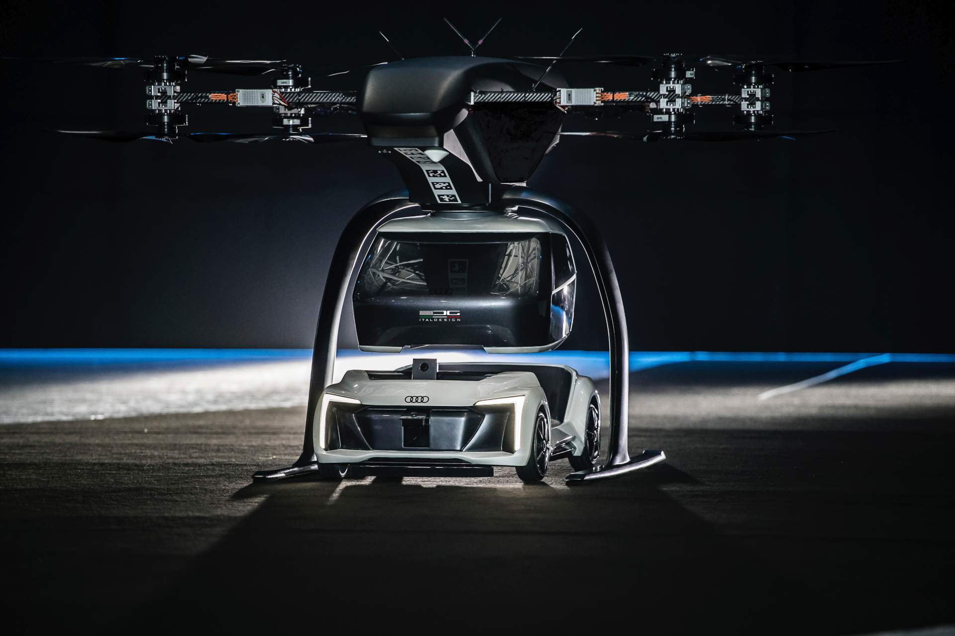 Audi, Airbus and Italdesign test Flying Taxi Concept Audi, AirBus And Italdesign’s Pop.Up Flying Taxi Concept Takes Off For The First Time