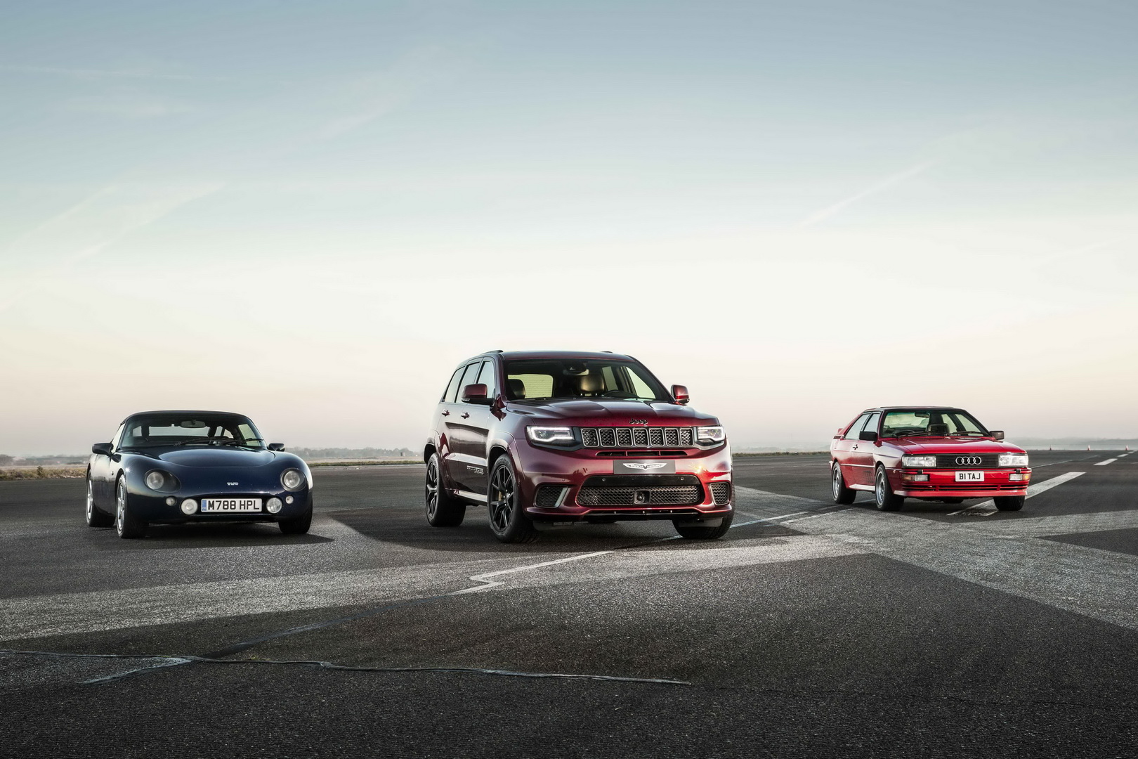 jeep grand cherokee trackhawk uk 1 Grand Cherokee Trackhawk Vs. Audi Quattro And TVR Griffith Is Jeep’s Idea Of A Drag Race