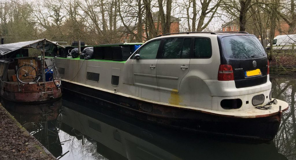  Why Would Anyone Integrate A VW Touran Into A Canal Boat Stern?