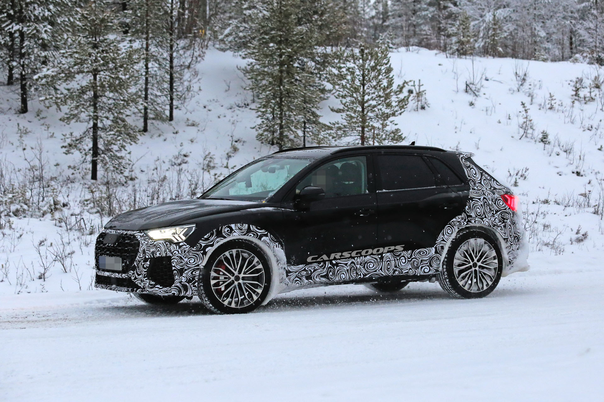 2019-Audi-RS-Q3-05 2019 Audi RS Q3 Ditches Full Body Camo, Goes Out To Play In Snow