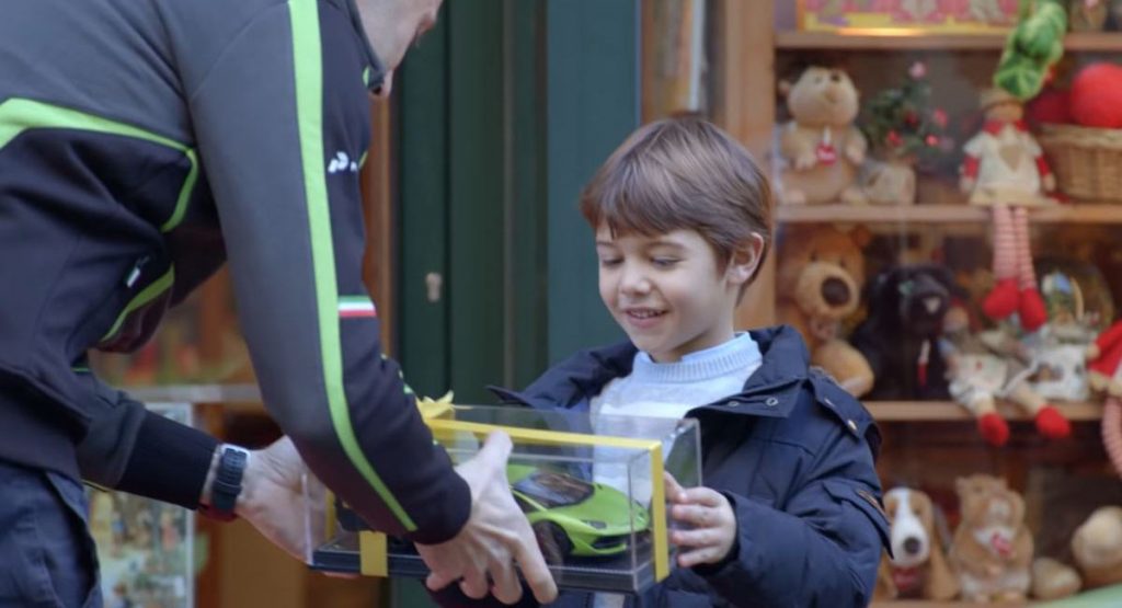 Young Lamborghini Fan Gets More Than A Model Car As A Present