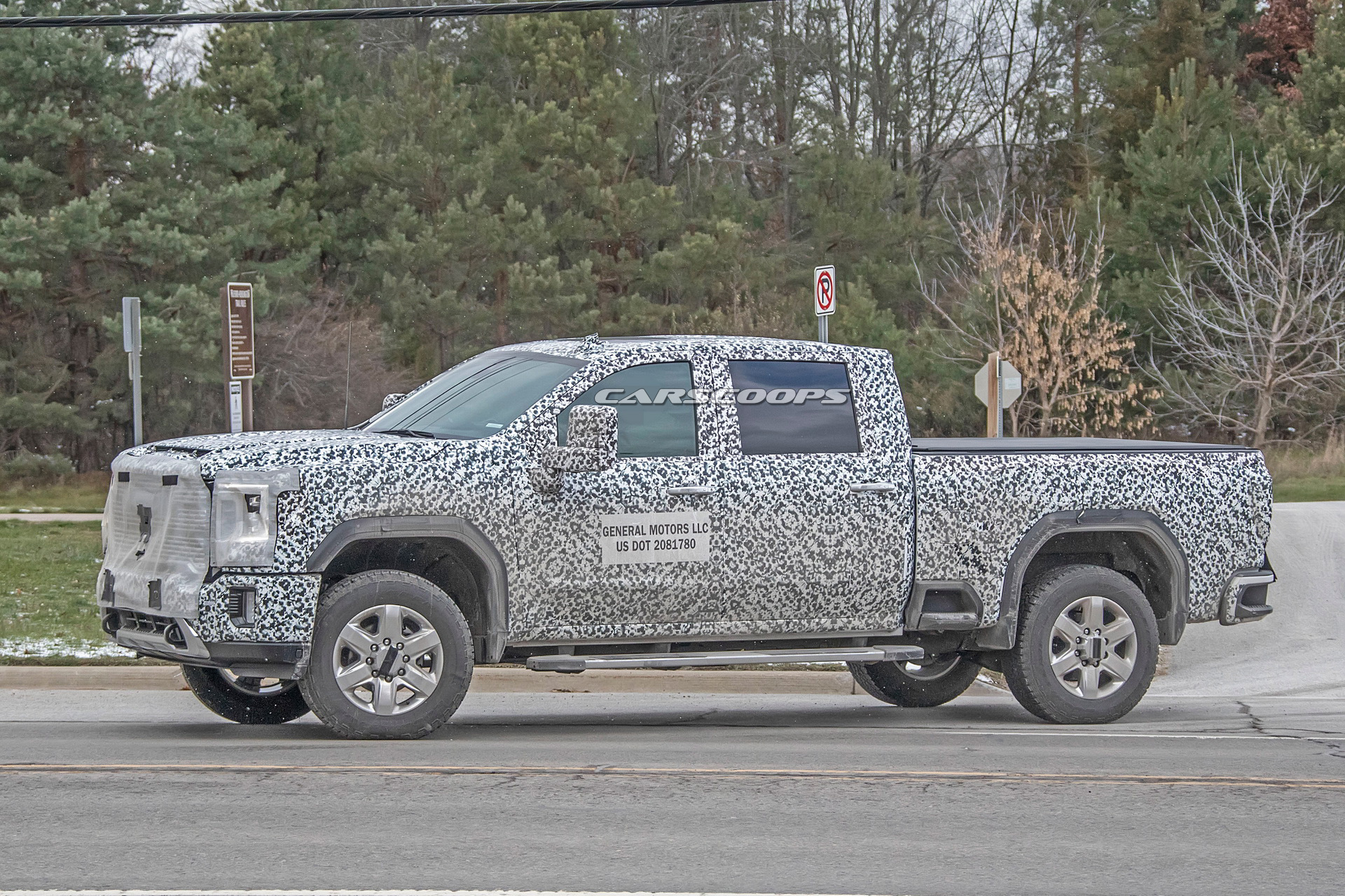 2020 gmc sierra hd spy shots 6 2020 GMC Sierra Denali HD Shows Its Face In First Teaser Image
