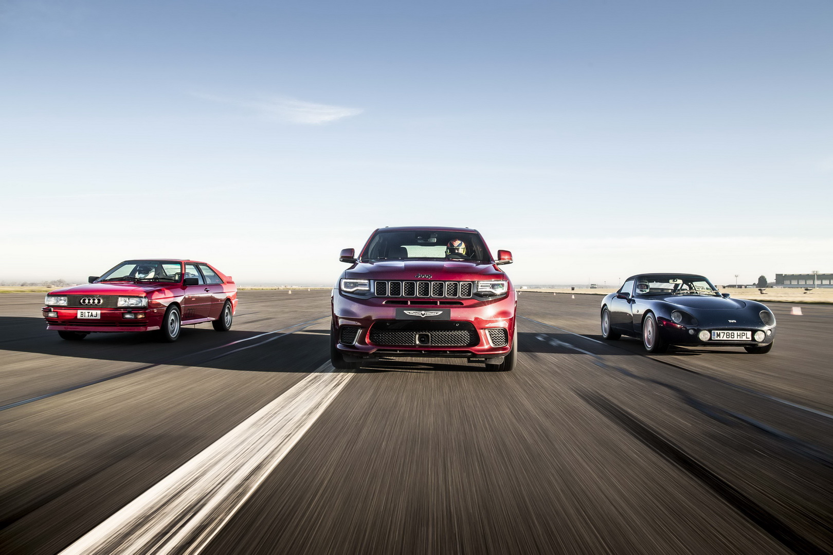 jeep grand cherokee trackhawk uk 2 Grand Cherokee Trackhawk Vs. Audi Quattro And TVR Griffith Is Jeep’s Idea Of A Drag Race