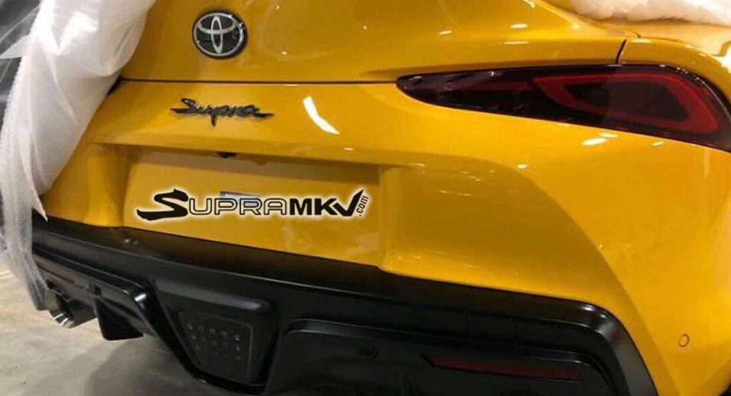 2020-toyota-supra-rear-end 2020 Toyota Supra Wears Yellow, Gives Us A Peek Under Its Skirt