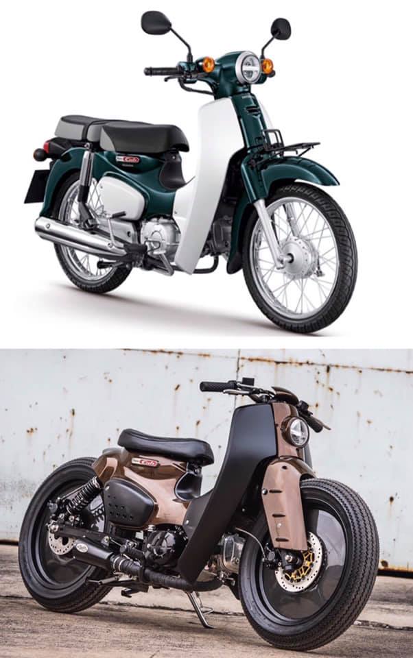 Honda Super Cub K-Storm by K-Speed x Storm Aeropart before and after 2 K-Speed Transforms Humble Honda Super Cub Into A Cafe Racer