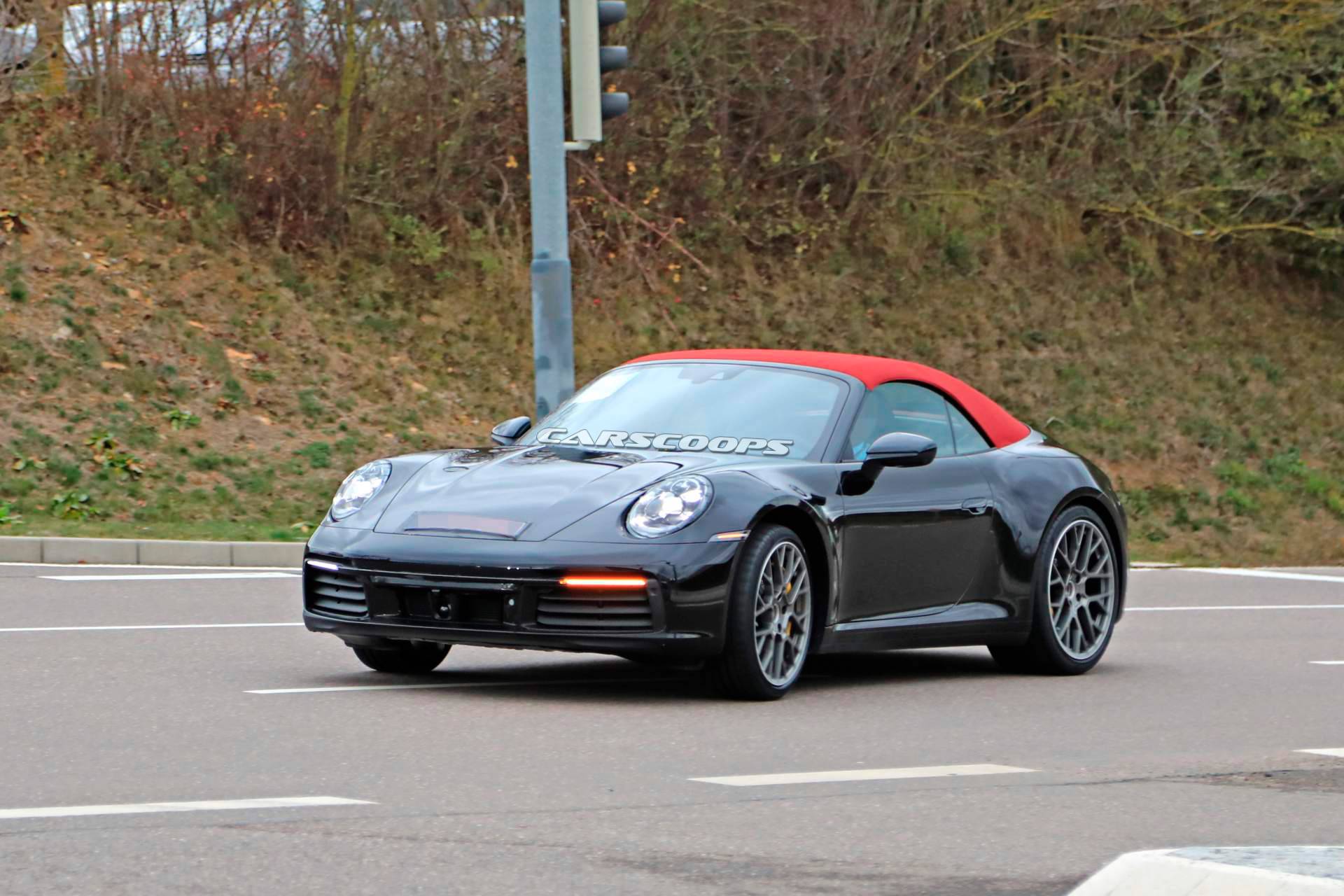 2020 Porsche 911 Cabriolet spy shots 13 2020 Porsche 911 Cabriolet Drops Camo, Wears “Envy Green” Paint