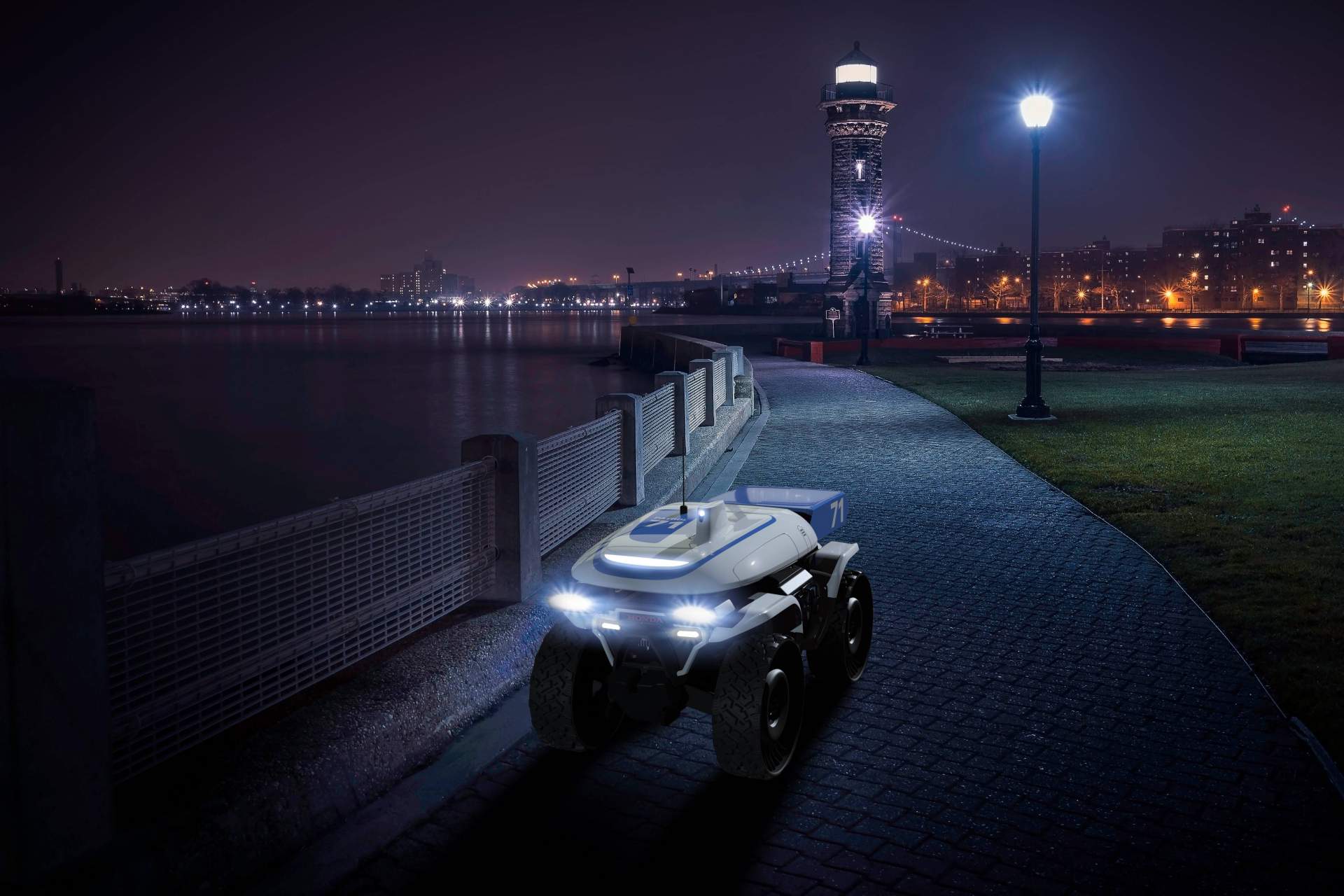 Footpath By River Leading Towards Lighthouse At Roosevelt Island Honda’s Autonomous Work Vehicle Is Helping Humans, Not Replacing Them