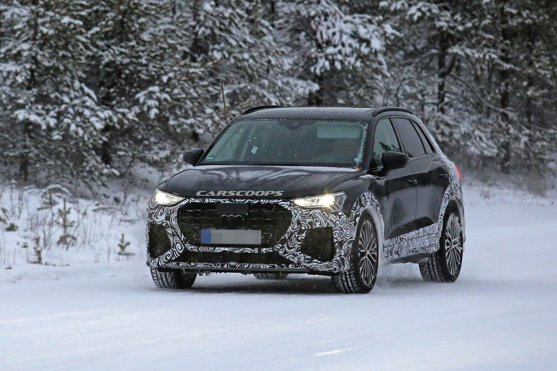 2019-Audi-RS-Q3-01 2019 Audi RS Q3 Ditches Full Body Camo, Goes Out To Play In Snow