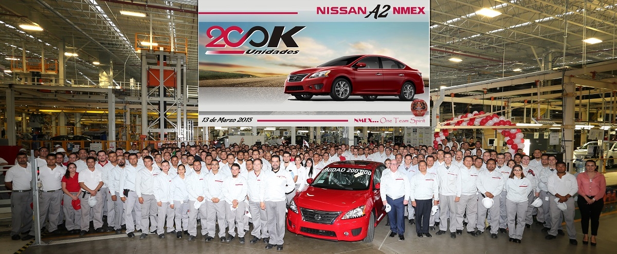 Nissan Aguascalientes A2 plant produces its 200,000th vehicle Nissan To Lay Off 1,000 Employees At Mexican Factories, Due To “Challenging Market Conditions”