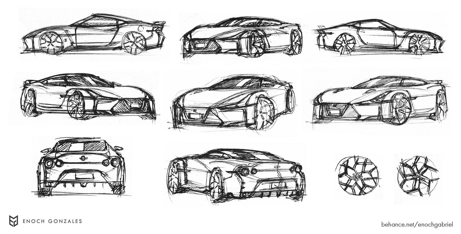 2021 nissan gt-r rendering 32 Next-Gen Nissan GT-R Illustration Brings Vision Gran Turismo And GT-R50 By Italdesign Together