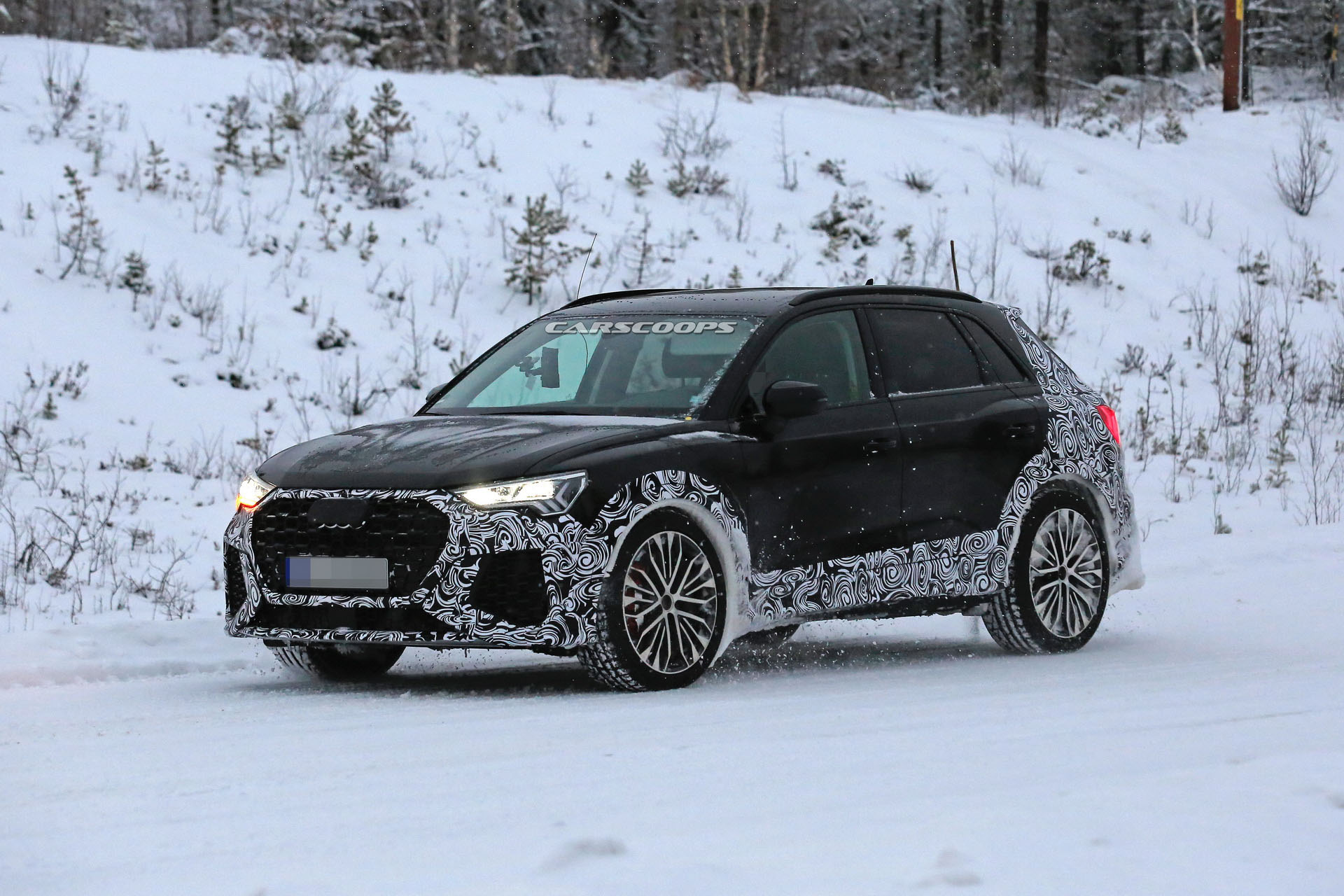 2019-Audi-RS-Q3-04 2019 Audi RS Q3 Ditches Full Body Camo, Goes Out To Play In Snow