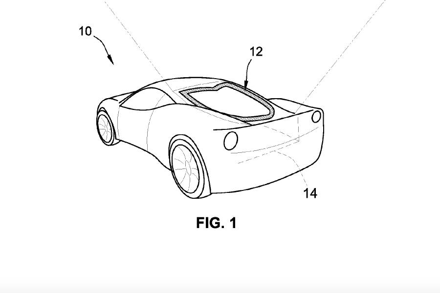 2020 Chevrolet Corvette C8 rear hatch patent filing 1 2020 Corvette C8 Features Vented Engine Cover For Improved Cooling