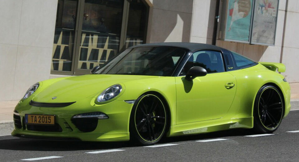 TechArt’s Porsche 911 Targa Flaunts Its Retina-Burning Lime Body Kit In Public