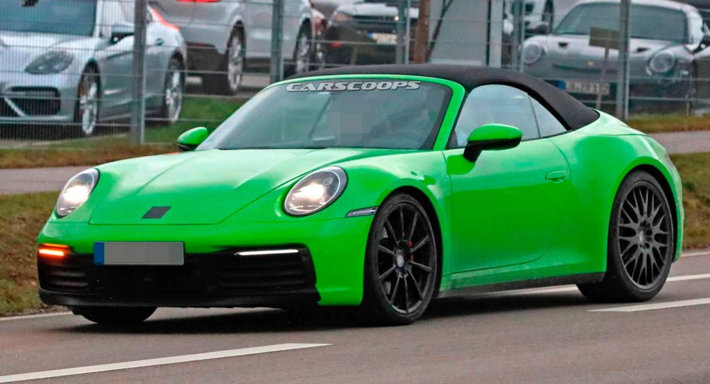 2020 Porsche 911 Cabriolet Drops Camo, Wears “Envy Green” Paint