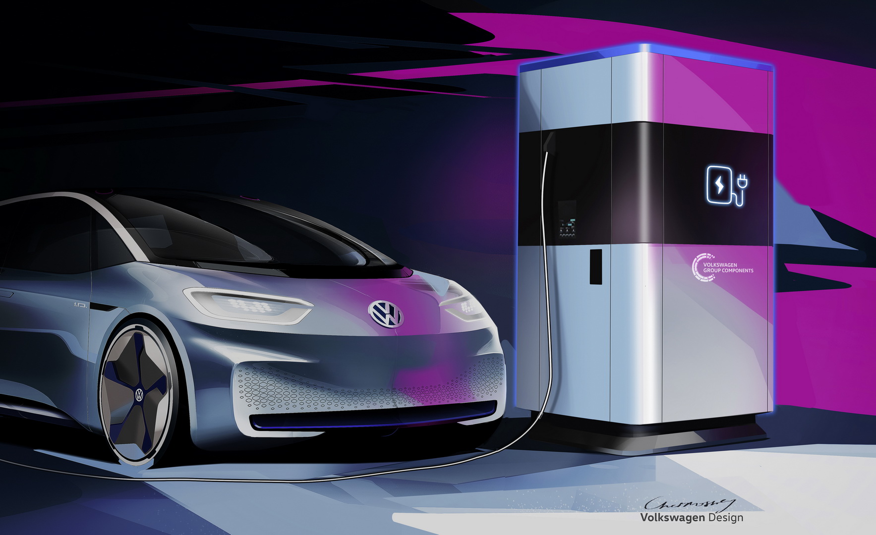 vw mobile charging station 2 Volkswagen Creates Power Banks For EVs, Mass Production Set For 2020