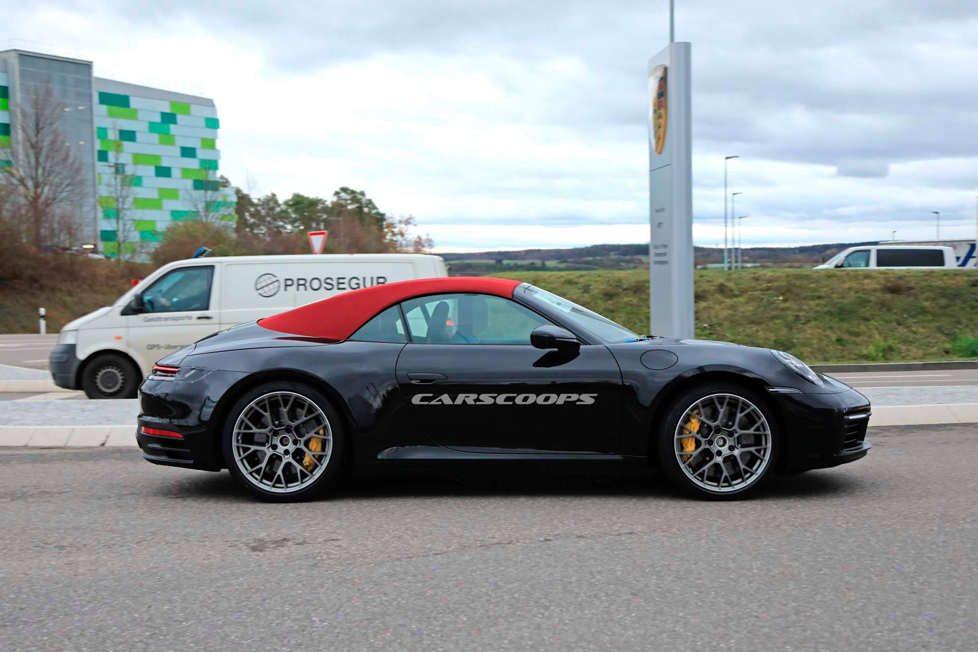 2020 Porsche 911 Cabriolet spy shots 18 2020 Porsche 911 Cabriolet Drops Camo, Wears “Envy Green” Paint