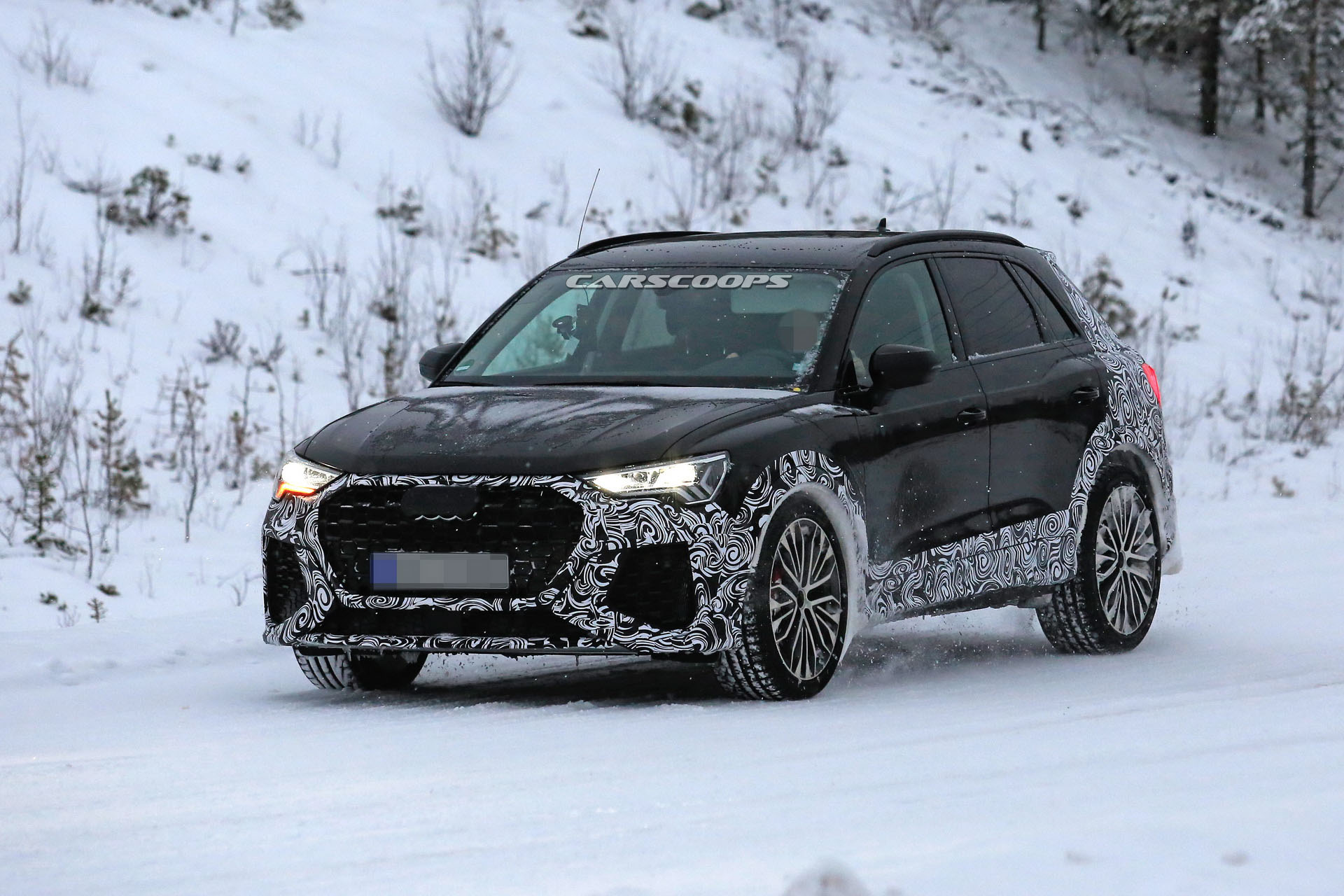 2019-Audi-RS-Q3-03 2019 Audi RS Q3 Ditches Full Body Camo, Goes Out To Play In Snow