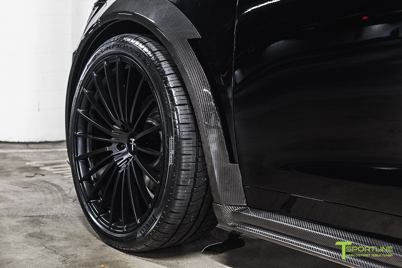 tsportline tesla model x orange interior 15 Orange And The All Black: Meet T Sportline’s Widebody Tesla Model X