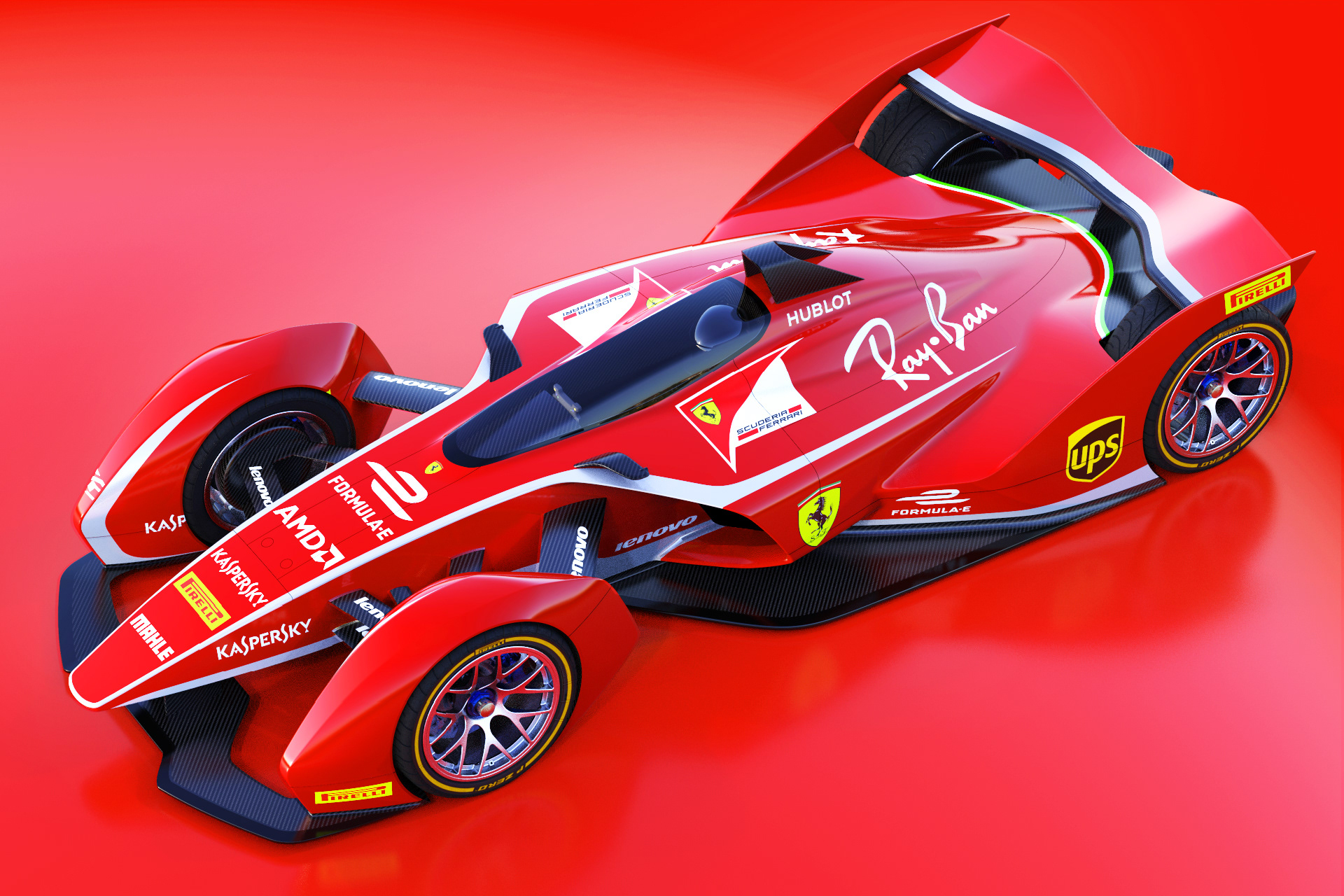 ferrari formula e rendering 6 Scuderia Ferrari Formula E Render Looks Like It’s Ready To Race