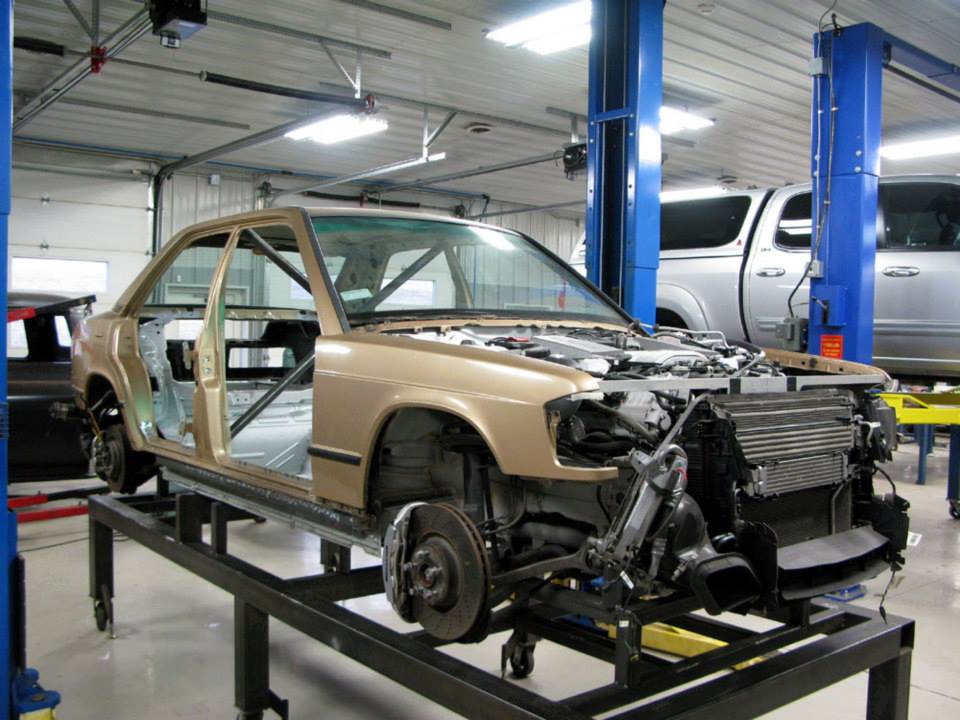 mercedes 190e c63 amg conversion 36 Tuner Transplants Classic Mercedes 190E 2.5 16 EVO Body On A Modern C63 AMG