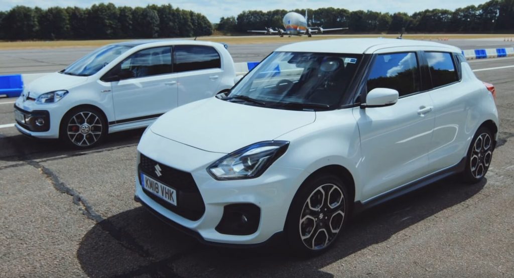  VW Up! GTI Vs Suzuki Swift Sport In Mini-Me Warm Hatch Race