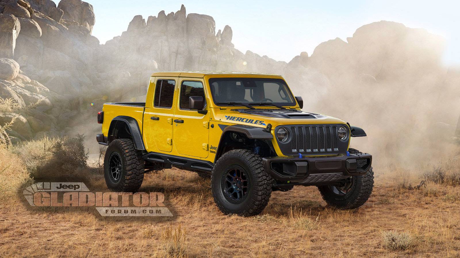 Jeep Gladiator Hercules off-road performance truck renderings 7 Jeep Gladiator Hercules Getting Ready To Go Raptor-Hunting?