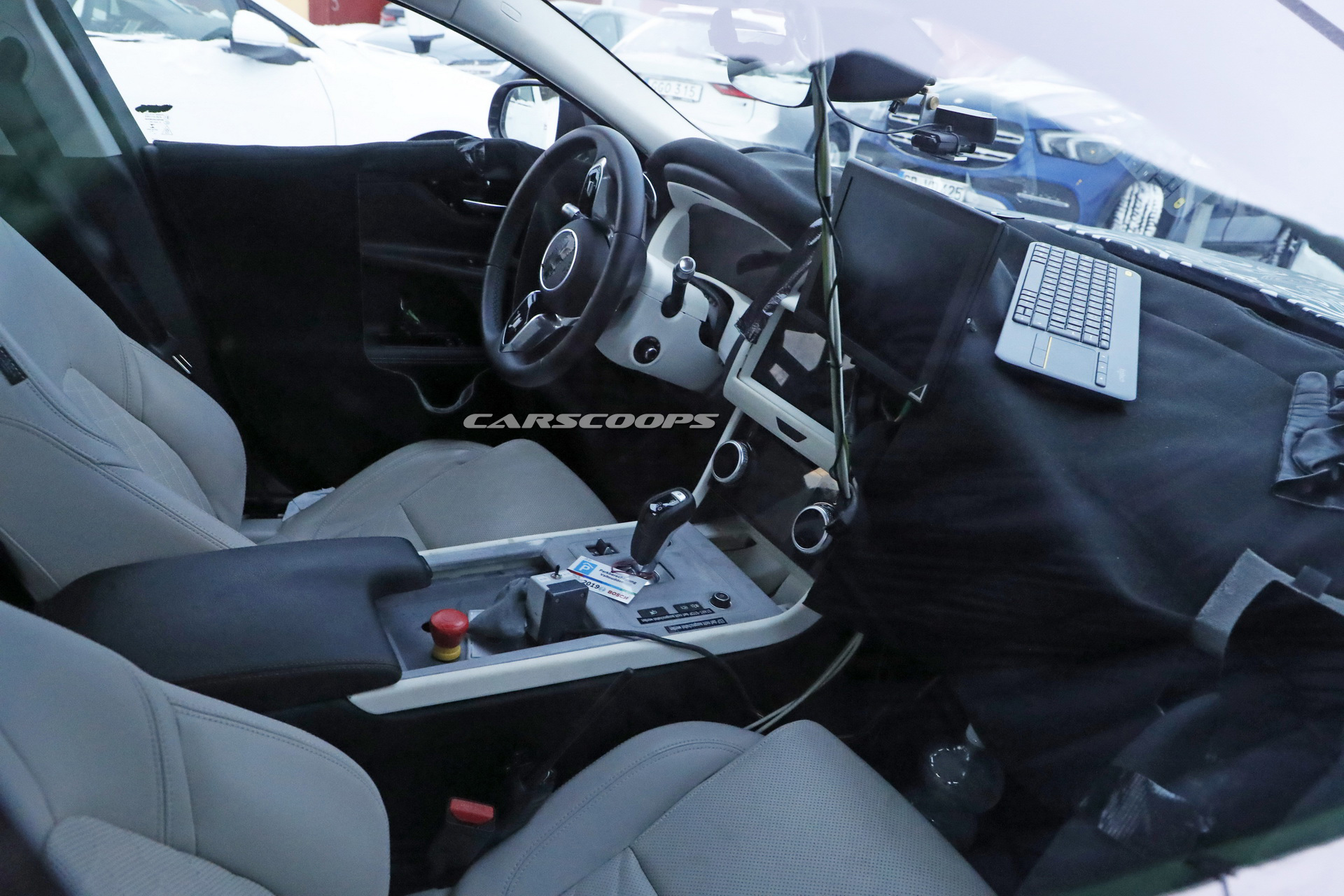 2020 jaguar xe facelift spy interior 4 2019 Jaguar XE Ditching Rotary Dial For Traditional Shifter