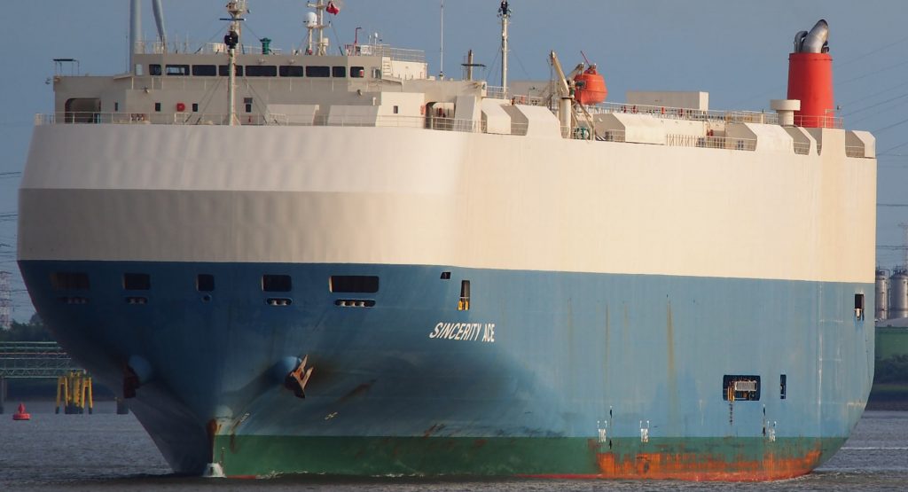 Cargo Ship On Fire With 3,500 Nissans Running Adrift In Pacific Ocean