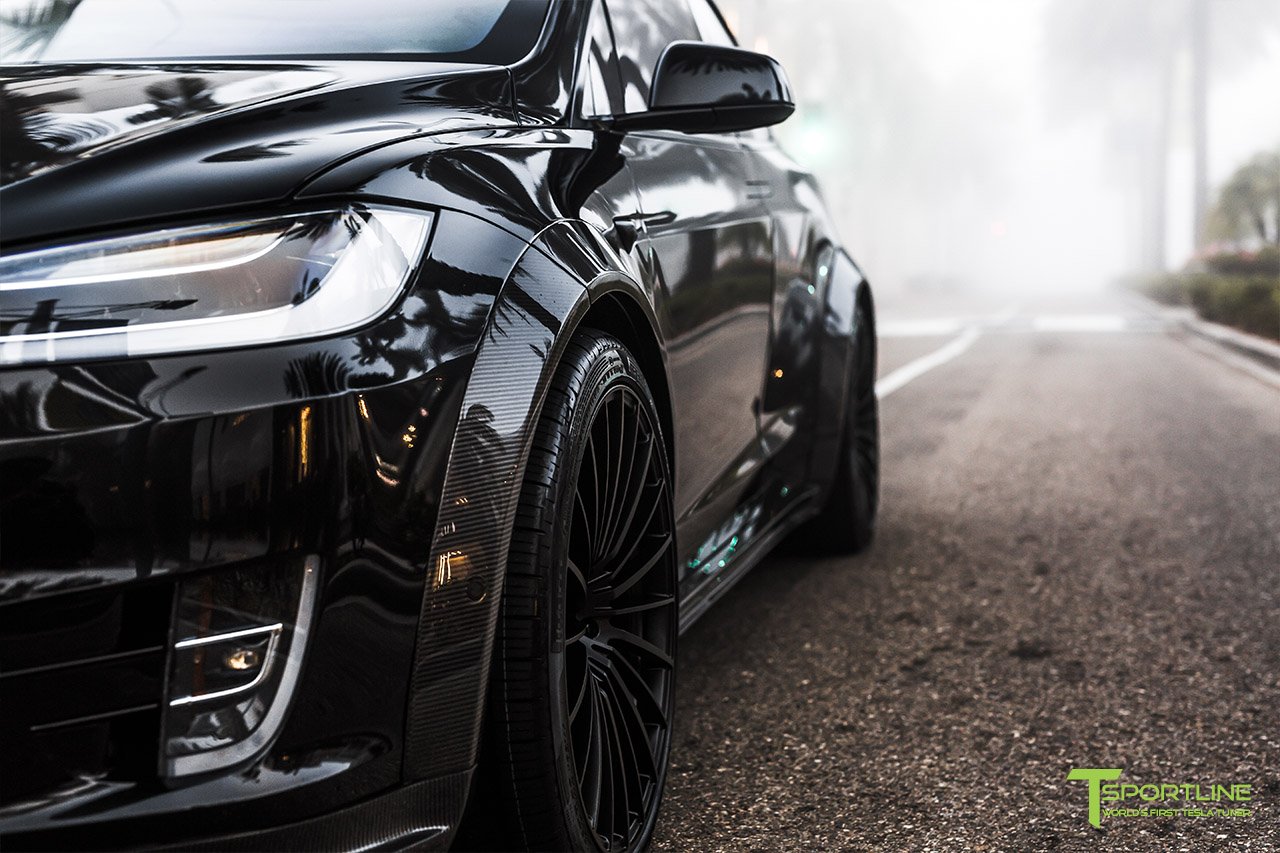 tsportline tesla model x orange interior 6 Orange And The All Black: Meet T Sportline’s Widebody Tesla Model X