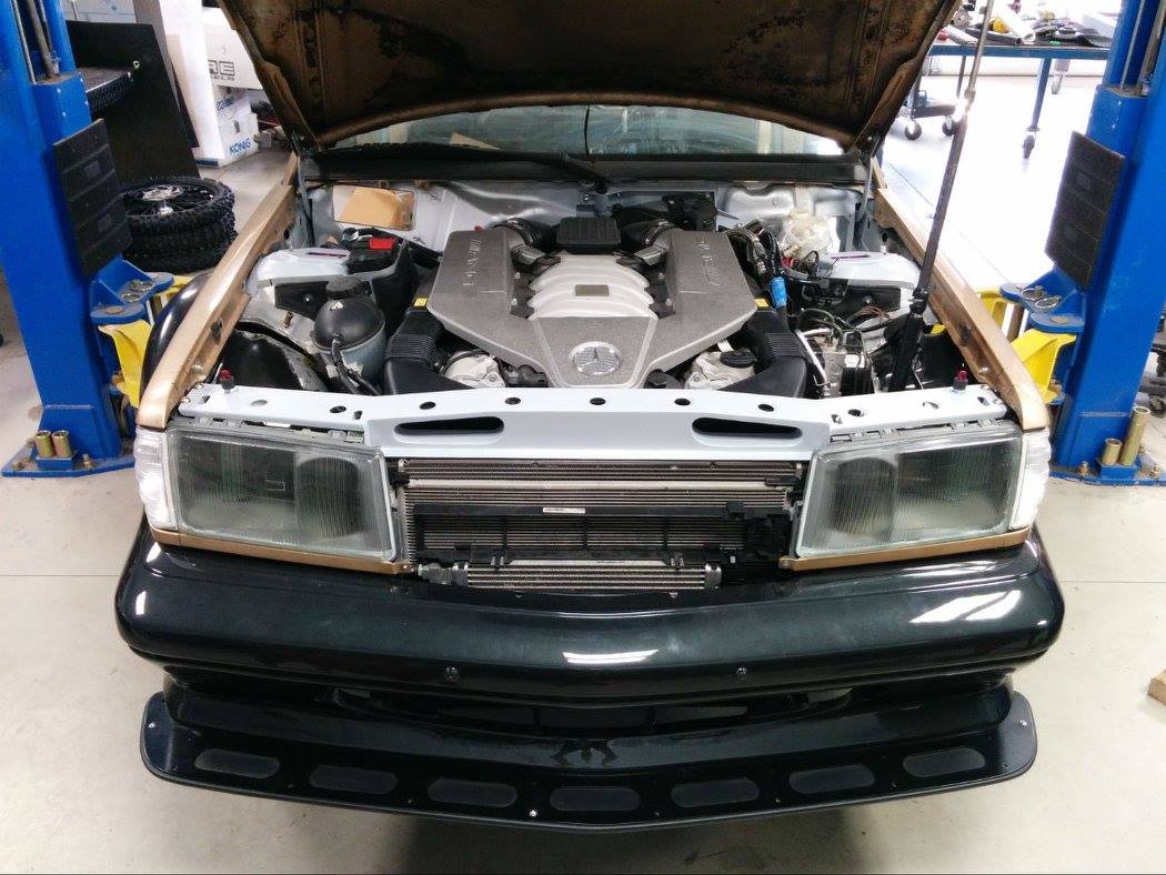 mercedes 190e c63 amg conversion 87 Tuner Transplants Classic Mercedes 190E 2.5 16 EVO Body On A Modern C63 AMG