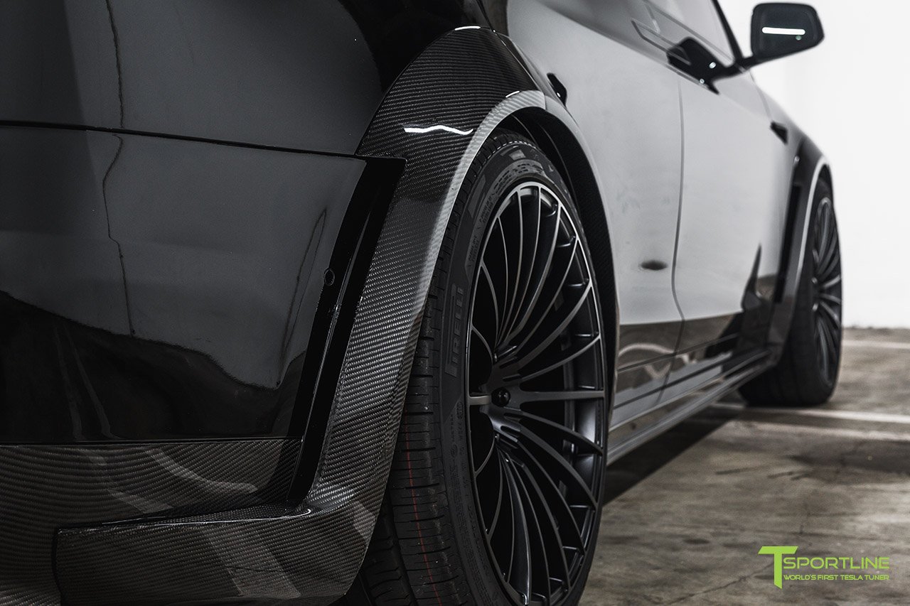 tsportline tesla model x orange interior 19 Orange And The All Black: Meet T Sportline’s Widebody Tesla Model X