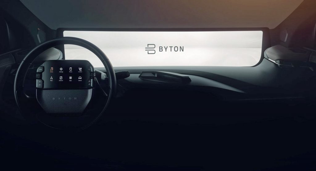  China’s Byton Thinks A Steering Wheel-Mounted Tablet Is A Great Idea