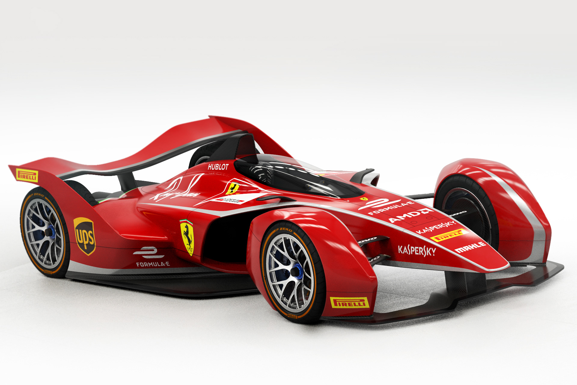 ferrari formula e rendering 2 Scuderia Ferrari Formula E Render Looks Like It’s Ready To Race