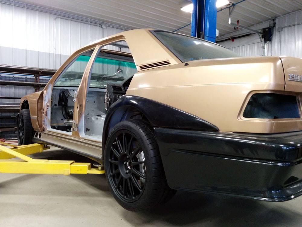 mercedes 190e c63 amg conversion 79 Tuner Transplants Classic Mercedes 190E 2.5 16 EVO Body On A Modern C63 AMG