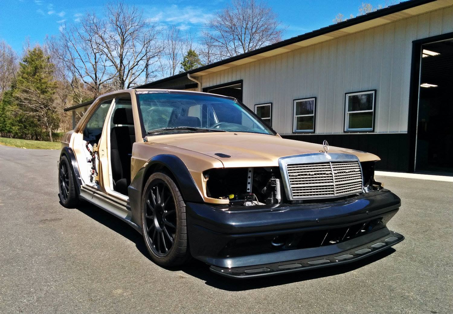 mercedes 190e c63 amg conversion 106 Tuner Transplants Classic Mercedes 190E 2.5 16 EVO Body On A Modern C63 AMG