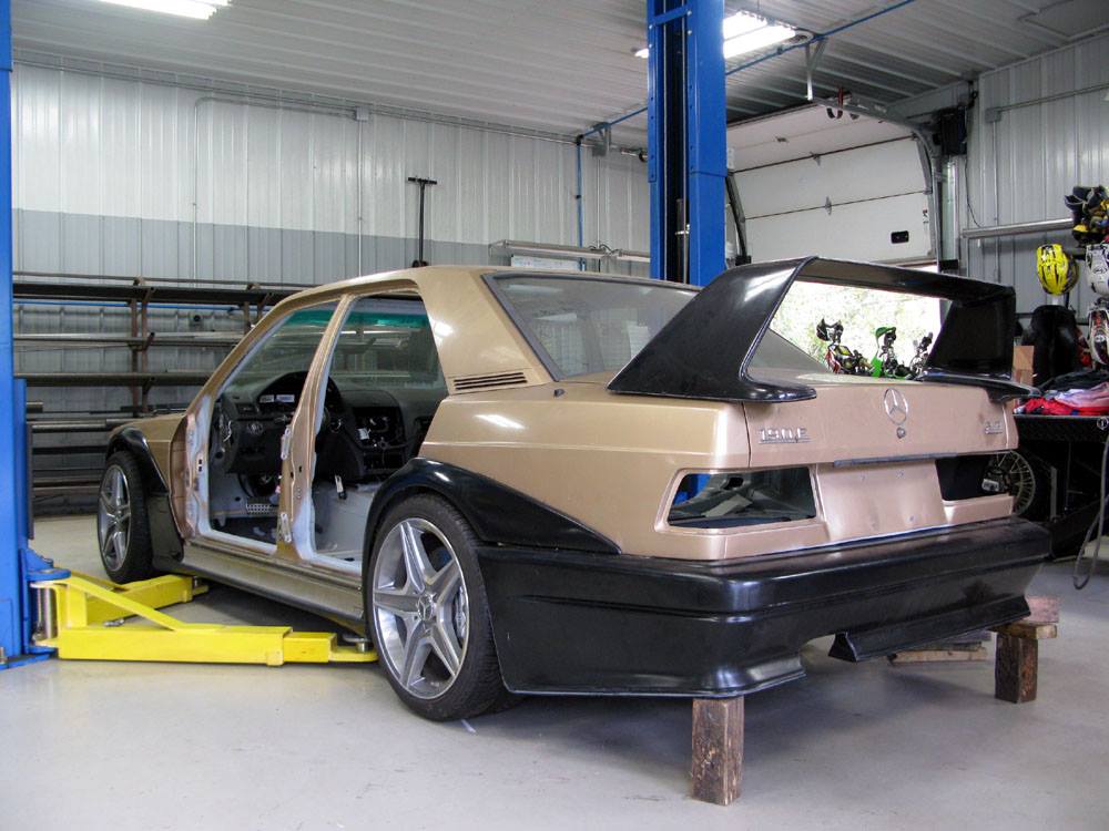 mercedes 190e c63 amg conversion 64 Tuner Transplants Classic Mercedes 190E 2.5 16 EVO Body On A Modern C63 AMG