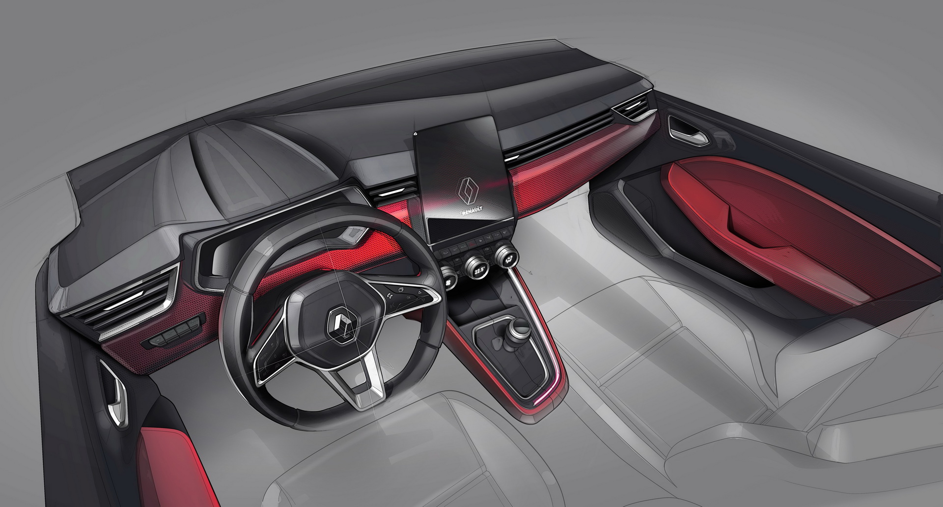 2020 renault clio interior 11 First Look Inside 2020 Renault Clio Reveals Striking Tech-Heavy Approach