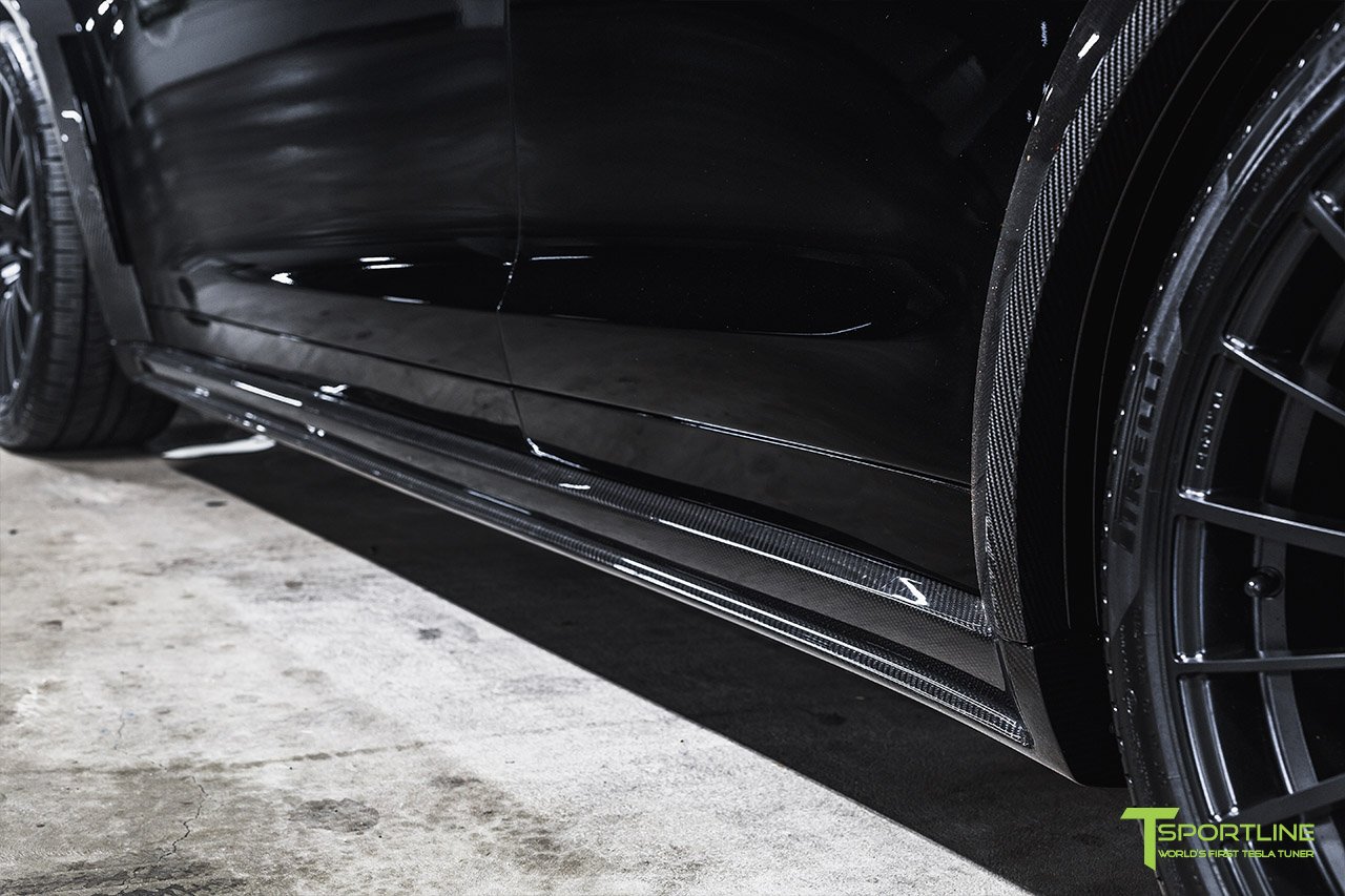 tsportline tesla model x orange interior 18 Orange And The All Black: Meet T Sportline’s Widebody Tesla Model X