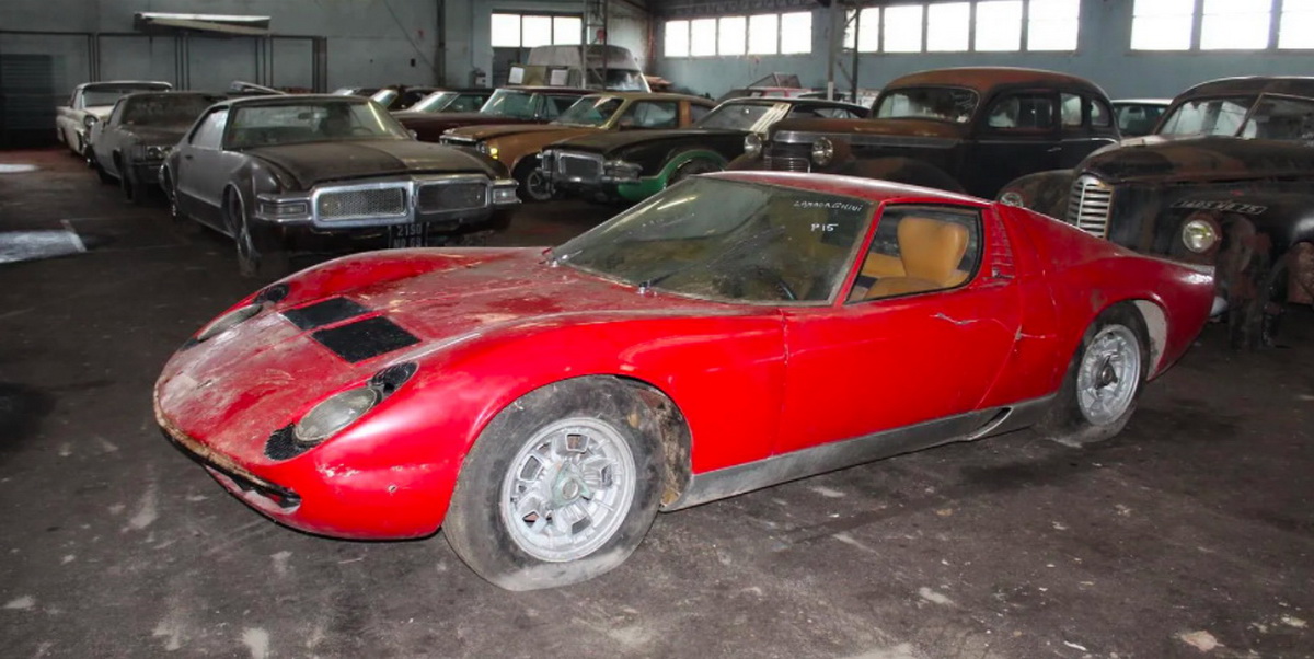 Lambo-Miuria-Barn-Find-01 Staggering Barn-Find Discovery With Over 80 Legendary And Classic Cars