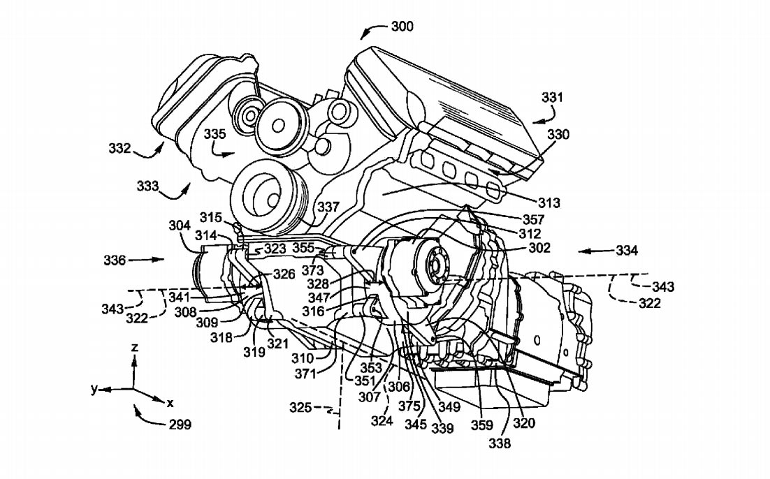 Ford-V8-Hybrid Ford Patents A V8 With Two Electric Motors Hybrid System – Is The Mustang Going AWD?