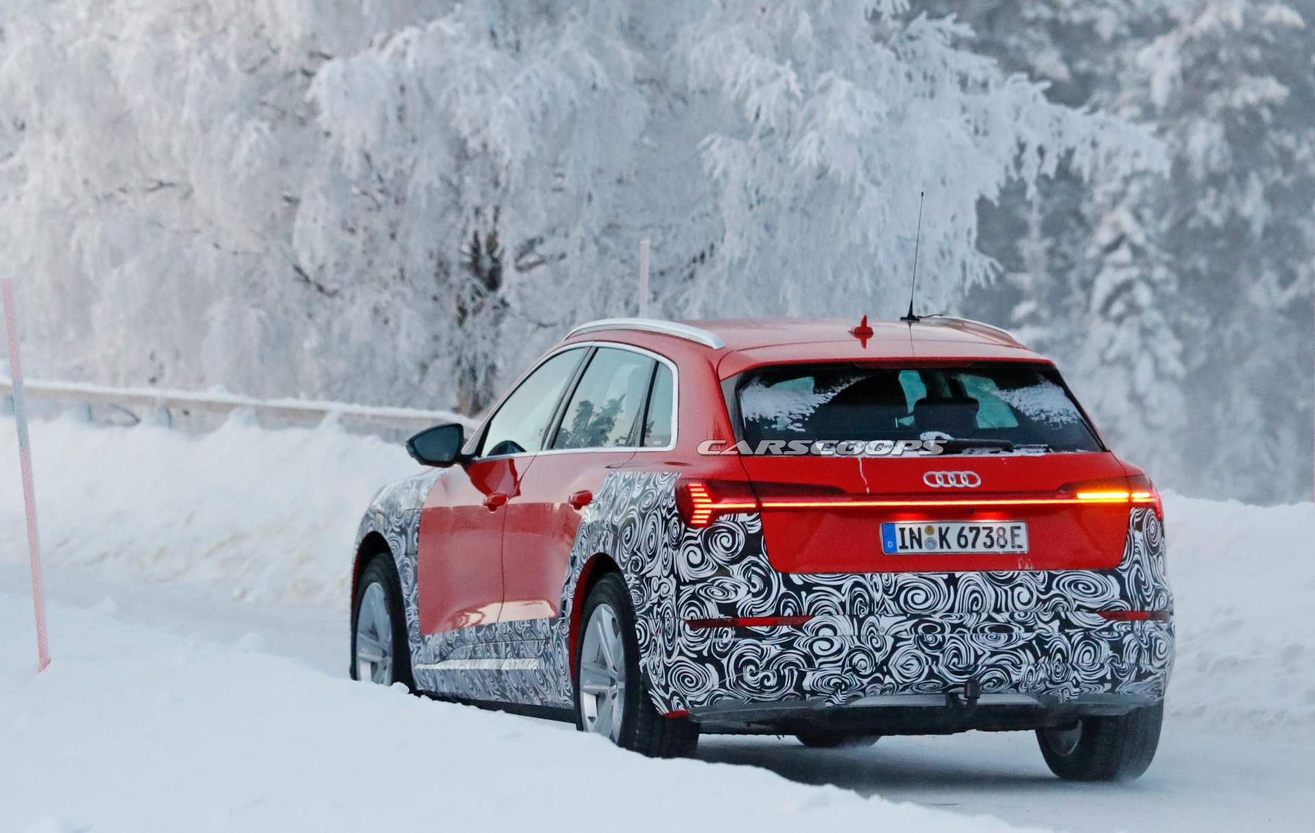 Audi e-tron quattro spy shots 10 Audi E-Tron Spied Testing, Could Be 3-Motor Performance Version