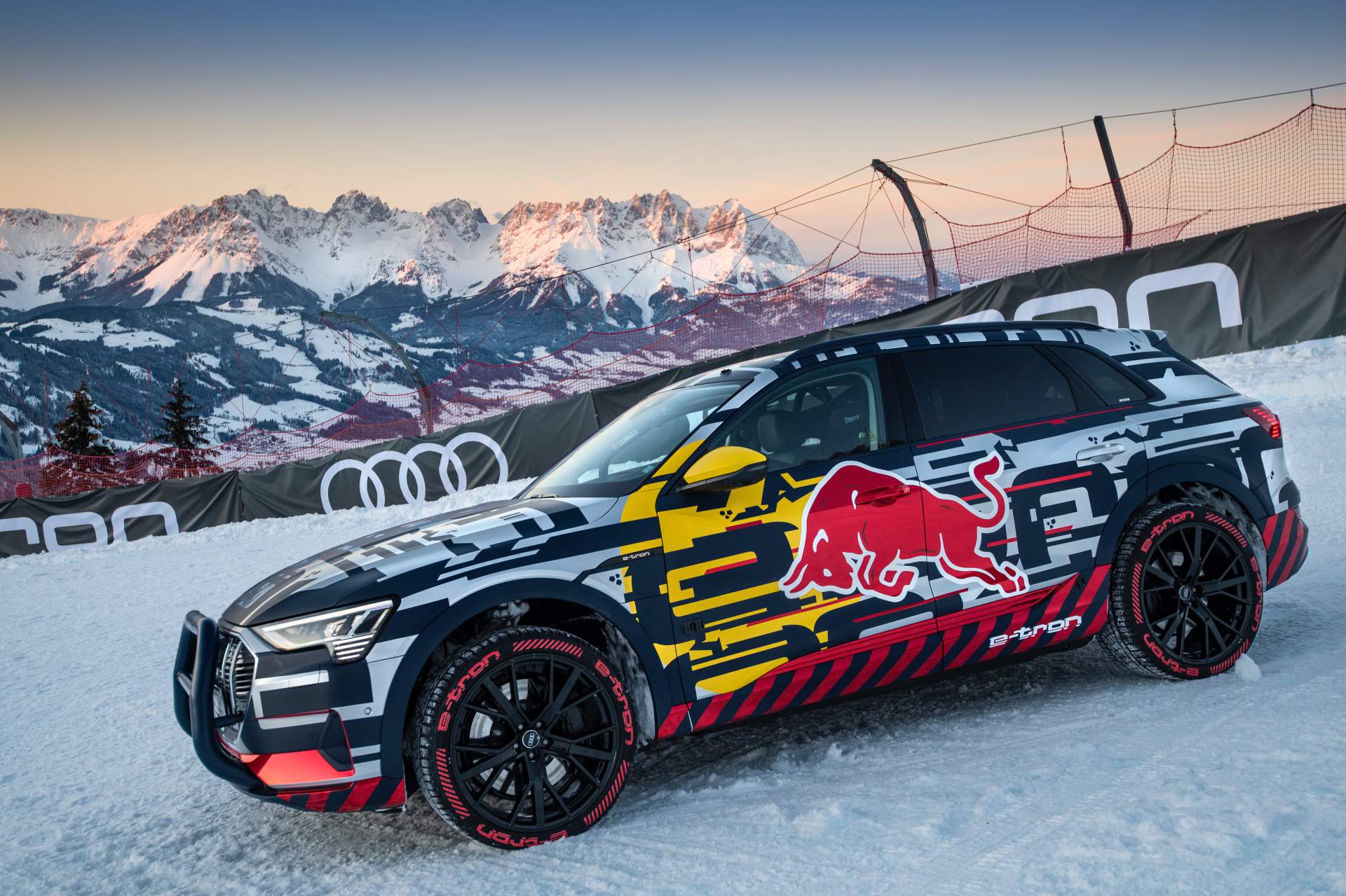 Audi E-Tron Audi E-Tron Conquers Steep Ski Slope Thanks To Additional Motor, Studded Tires