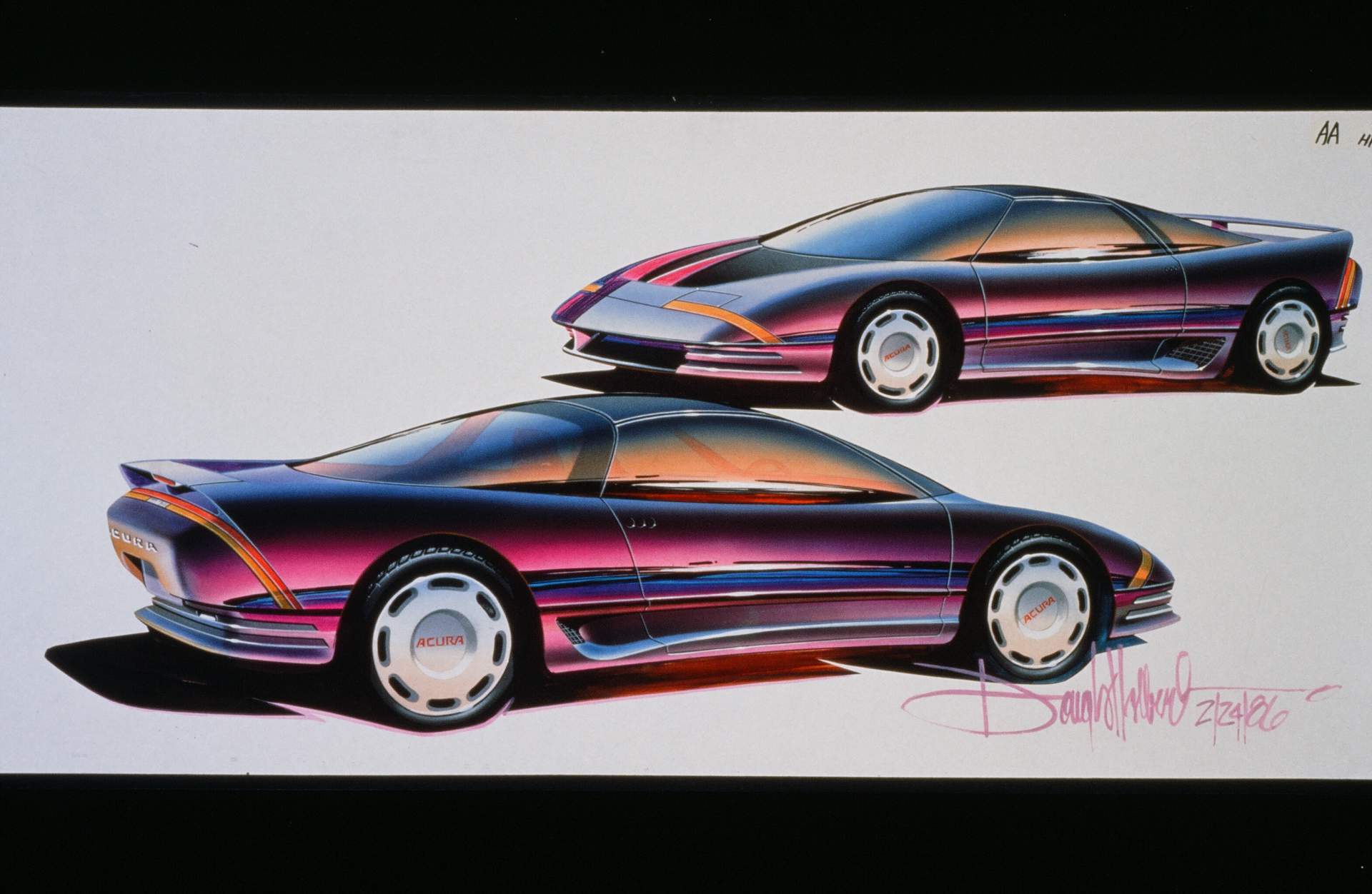 Original NSX Sketch Acura Marks 30 Years Of NSX With Throwback Video And Photo Gallery